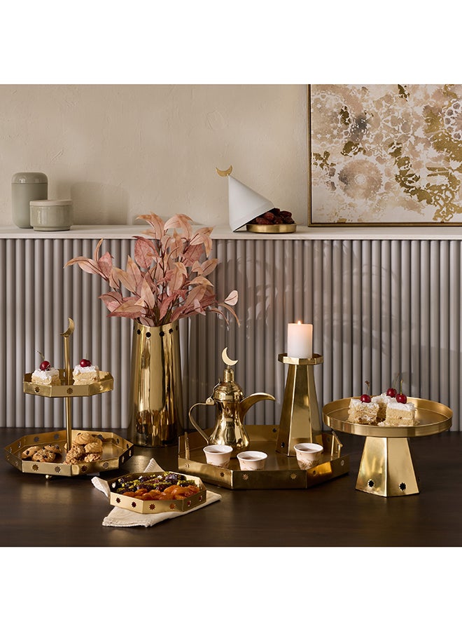 Home Box Gold Serving Tray with Cups for Entertaining - Image 4